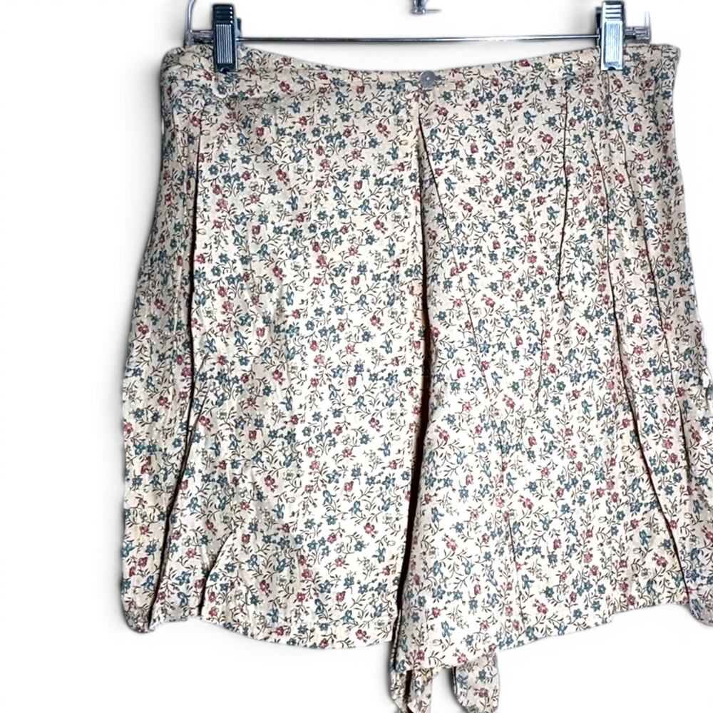 Vintage 90's Skort Skirt Short 14 XL Floral Cottage Core 1990's Express - Picture 2 of 5